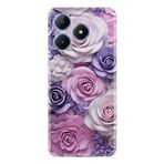 Kılıfland Realme C61 ile Uyumlu Boutique Baskılı Mor Güller Telefon Kılıfı