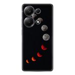 Kılıfland Redmi Note 13 Pro 4G ile Uyumlu Kılıf, Silikon, Platinium Series, Ay Tutulması Desenli, Siyah