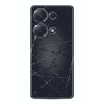 Kılıfland Redmi Note 13 Pro 4G ile Uyumlu Silikon Kılıf, Dikenli Tel Desen, Siyah
