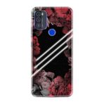 Kılıfland Reeder Max Pro ile Uyumlu Telefon Kılıfı, Desenli Baskılı, Çiçek Çizgi Desen, Silikon, Kırmızı