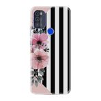 Kılıfland Reeder Max Pro ile Uyumlu Telefon Kılıfı, Desenli Baskılı, Çiçek Figürlü, Pembe-Siyah-Beyaz