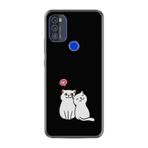 Kılıfland Reeder Max Pro ile Uyumlu Telefon Kılıfı, Desenli Baskılı, Love Cats Figür, Silikon, Siyah