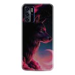 Kılıfland Reeder P13 Blue 2021 ile Uyumlu Telefon Kılıfı, Desenli Baskılı, Kurt ve Ay Figürlü, Silikon