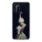 Kılıfland Reeder P13 Blue 2021 ile Uyumlu Telefon Kılıfı, Desenli Baskılı, Star Woman Figür, Siyah
