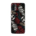 Kılıfland Reeder P13 Blue Max Pro Lite 2022 ile Uyumlu Telefon Kılıfı, Desenli Baskılı, Skull Rose, Silikon