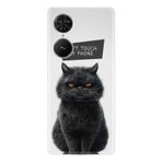 Kılıfland Reeder S19 Max Pro S Edge Kılıf, Boutique Baskılı, Don't Touch Cat Tasarımı, Beyaz
