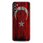 Kılıfland Reeder S19 Max Pro S ile Uyumlu Kılıf, Resimli Desenli Baskılı, Silikon, Kırmızı Şerit Mermer