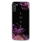 Kılıfland Reeder S19 Max Pro S ile Uyumlu Silikon Kılıf, Desen Özel Seri Love Flow, Mor Çiçek, Siyah