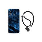 kilifland Reeder S23 Max Pro ile Uyumlu Kılıf Resimli Boyun Askılı İpli Desenli Silikon Blue MArble 1379