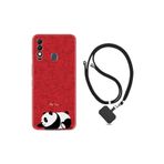 kilifland Reeder S23 Max Pro ile Uyumlu Kılıf Resimli Boyun Askılı İpli Desenli Silikon Series Sleeping Panda 1810