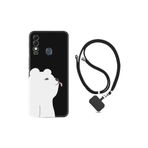 kilifland Reeder S23 Max Pro ile Uyumlu Kılıf Silikon Boyun Askılı İpli Desenli Silikon Panda Sevimli 1738