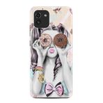 kilifland Samsung Galaxy A03 ile Uyumlu Kılıf Sm-a035f ile Uyumlu Kılıf Resimli Desenli Baskılı Silikon Donut Girl 1408