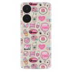 Kılıfland Samsung Galaxy A03 ile Uyumlu Silikon Kılıf, Desenli Baskılı, Donut Flamingo, Renkli