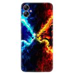 Kılıfland Samsung Galaxy A04e ile Uyumlu Silikon Kılıf, Desen Özel Seri, Red Blue Leon, Renkli