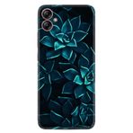 Kılıfland Samsung Galaxy A04e ile Uyumlu Silikon Kılıf, Mistik Çiçekler Desen, Siyah