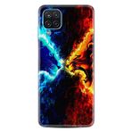 Kılıfland Samsung Galaxy A12 ile Uyumlu Silikon Kılıf, Desen Exclusive Red Blue Leon, Çok Renkli