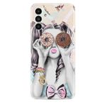 kilifland Samsung Galaxy A13 ile Uyumlu Kılıf Resimli Desenli Baskılı Silikon ile Uyumlu Kılıf Donut Girl 1408