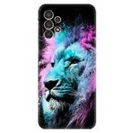 Kılıfland Samsung Galaxy A14 ile Uyumlu Silikon Kılıf, Desen Özel Seri, Pink Blue Leon, Renk126