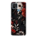Kılıfland Samsung Galaxy A15 ile Uyumlu Kılıf, Boutique Baskılı, Çiçek Desenli, Siyah