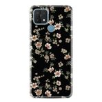 Kılıfland Samsung Galaxy A15 ile Uyumlu Kılıf, Boutique Baskılı, Siyah Fon Çiçek Desen