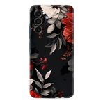 Kılıfland Samsung Galaxy A17 ile Uyumlu Kılıf, Boutique Baskılı, Çiçek Desenli, Siyah