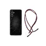 kilifland Samsung Galaxy A23 ile Uyumlu Kılıf Rasta Ipli Boyun Askılı Desenli Silikon Dikenli Tel 1779
