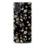 Kılıfland Samsung Galaxy A31 ile Uyumlu Kılıf, Boutique Baskılı, Çiçek Desenli, Siyah Fon