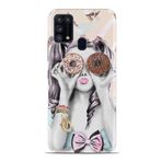 kilifland Samsung Galaxy A31 ile Uyumlu Kılıf Desenli Silikon Güzel ile Uyumlu Kılıf Donut Girl 1408