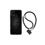 kilifland Samsung Galaxy A31 ile Uyumlu Kılıf Silikon Desen Boyun Askılı Dikenli Tel 1779