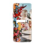 Kılıfland Samsung Galaxy A32 ile Uyumlu Kılıf, Kartvizitli Kartlıklı, Gerçek Çiçekler Desenli, Silikon, Siyah