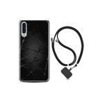 kilifland Samsung Galaxy A50 ile Uyumlu Kılıf Silikon Desen Boyun Askılı Dikenli Tel 1779
