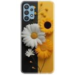 Kılıfland Samsung Galaxy A52 ile Uyumlu Kılıf, Boutique Baskılı, Sarı Beyaz Çiçek Desenli