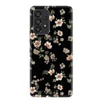Kılıfland Samsung Galaxy A53 ile Uyumlu Kılıf, Boutique Baskılı, Çiçek Desenli, Siyah