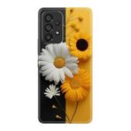 Kılıfland Samsung Galaxy A53 ile Uyumlu Kılıf, Boutique Baskılı, Sarı Beyaz Çiçek Desenli