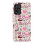 Kılıfland Samsung Galaxy A53 ile Uyumlu Silikon Kılıf, Desenli Baskılı, Donut Flamingo, Renkli