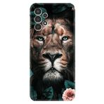 Kılıfland Samsung Galaxy A54 ile Uyumlu Silikon Kılıf, Resimli Desenli Baskılı, Aslan Çiçek Motifi