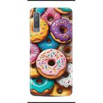 Kılıfland Samsung Galaxy A7 2018 ile Uyumlu Kılıf, Boutique Baskılı, Donut Desenli, Renkli