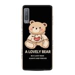 Kılıfland Samsung Galaxy A7 2018 ile Uyumlu Kılıf, Boutique Baskılı, Lovely Bear, Siyah
