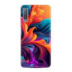 Kılıfland Samsung Galaxy A7 2018 ile Uyumlu Kılıf, Boutique Baskılı, Renkli