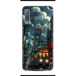 Kılıfland Samsung Galaxy A7 2018 ile Uyumlu Kılıf, Boutique Baskılı, Train Tasarımı