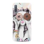 kilifland Samsung Galaxy A7 2018 ile Uyumlu Kılıf Resimli Desenli Baskılı Silikon ile Uyumlu Kılıf Donut Girl 1408