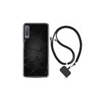 kilifland Samsung Galaxy A7 2018 ile Uyumlu Kılıf Silikon Desen Boyun Askılı Dikenli Tel 1779