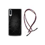 kilifland Samsung Galaxy A70 ile Uyumlu Kılıf Rasta Ipli Boyun Askılı Desenli Silikon Dikenli Tel 1779