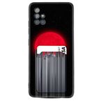 Kılıfland Samsung Galaxy A71 ile Uyumlu Kılıf, Kartvizitli Kartlıklı, Desenli Silikon, Red City, Siyah