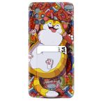 Kılıfland Samsung Galaxy A71 ile Uyumlu Kılıf, Kartvizitli Kartlıklı, Silikon, Tombul Kedi Desenli, Siyah