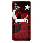 Kılıfland Samsung Galaxy A71 ile Uyumlu Kılıf, Kartvizitli Kartlıklı, Silikon, Wolf And Moon Desenli, Siyah