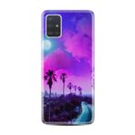 kilifland Samsung Galaxy A71 ile Uyumlu Kılıf Resimli Desenli Silikon Güzel Seri Purple Way 1843