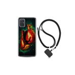 kilifland Samsung Galaxy A71 ile Uyumlu Kılıf Silikon Desen Boyun Askılı Boks Eldiveni 1763
