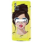 Kılıfland Samsung Galaxy A71 ile Uyumlu Silikon Kılıf, Desenli, Sarı, Lollipop Woman