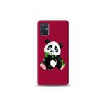 kilifland Samsung Galaxy A71 Panda Mor Tasarımlı Telefon ile Uyumlu Kılıfı Ymtrklf277